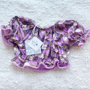 Kate Quinn Floral Toddler Top Purple 2T